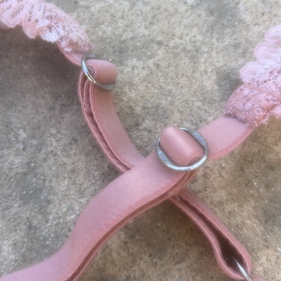 Aerie Real Sunnie Wireless Bra with Floral Strap Mystical Mauve Size 36A - Picture 2 of 6